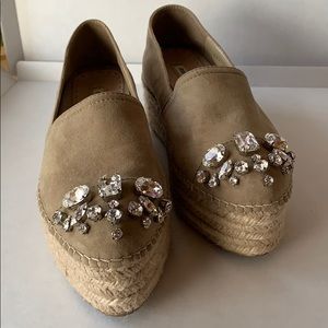 Suede MIU MIU Espadrilles with jeweled Toe Caps